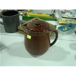 POTTERY PITCHER WITH LID