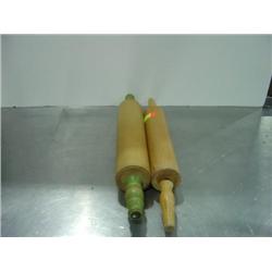 LOT OF 2 WOODEN ROLLING PINS