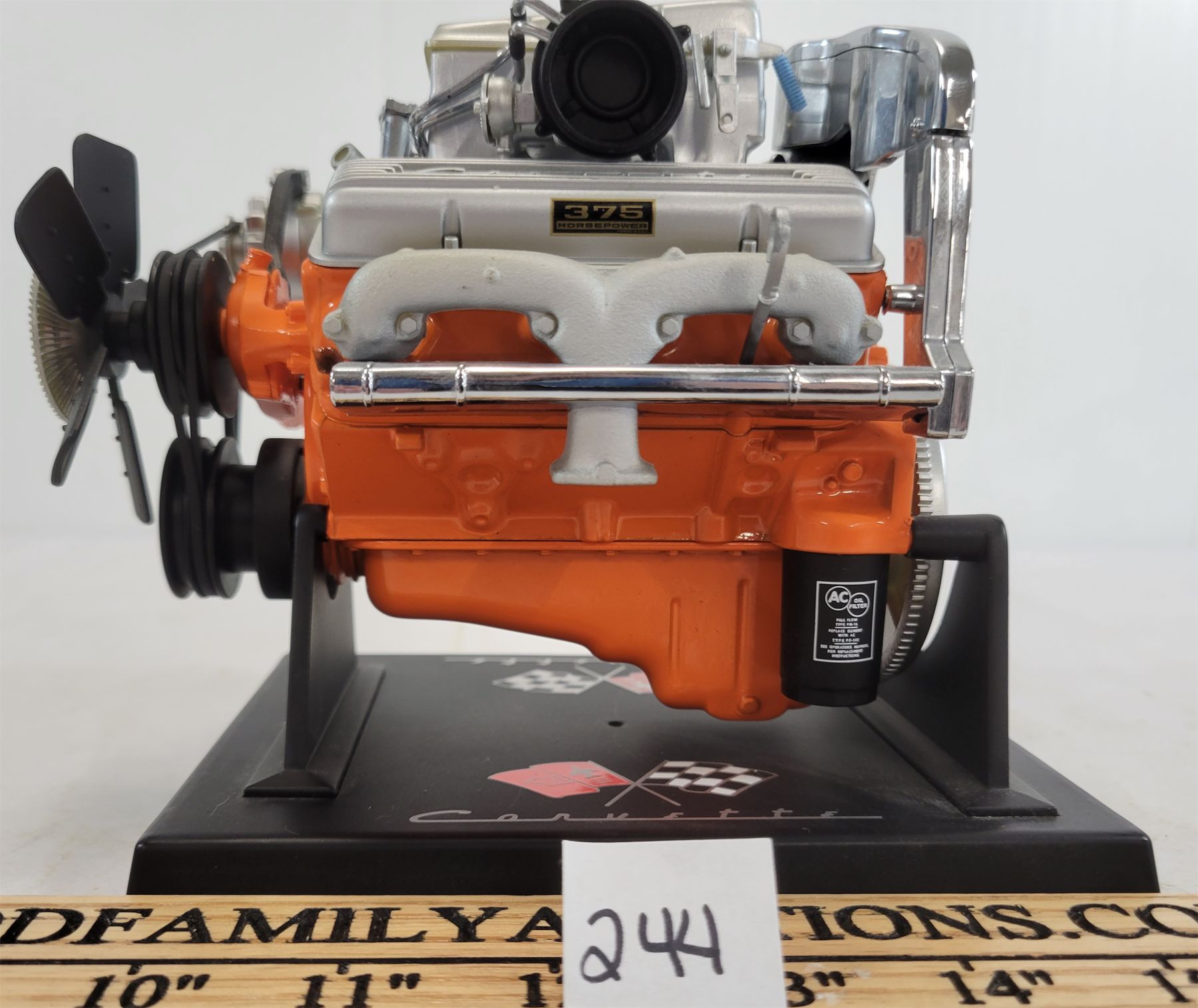 Engine Model For Display CORVETTE 375 HORSEPOWER ENGINE MODEL W/ DISPLAY STAND