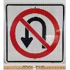 Image 1 : NO U-TURNS METAL HIGHWAY SIGN 