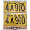 Image 1 : PAIR OF 1940 ONTARIO LICENSE PLATES