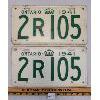 Image 1 : PAIR OF 1941 ONTARIO LICENSE PLATES