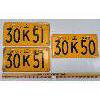 Image 1 : LOT OF 3 - ONT LICENSE PLATES - 1942 SEQUENTIAL