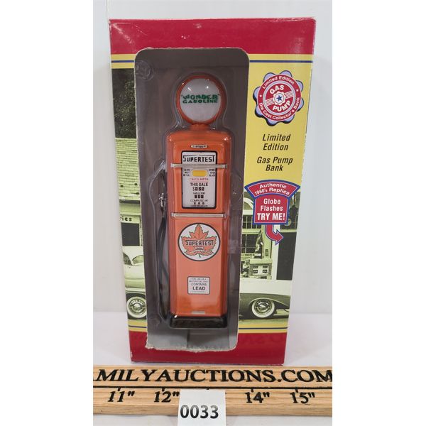 SUPERTEST - COLLECTOR'S BANK GAS PUMP 