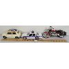 Image 1 : LOT OF 3 - DIE CAST MODELS - INCL SOLIDO 1964 MINI COOPER & ROAD KINGS HARLEY DAVIDSON ETC