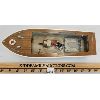 Image 3 : TIN / WOODEN MODEL BOAT W/ BOX  - MADE IN JAPAN