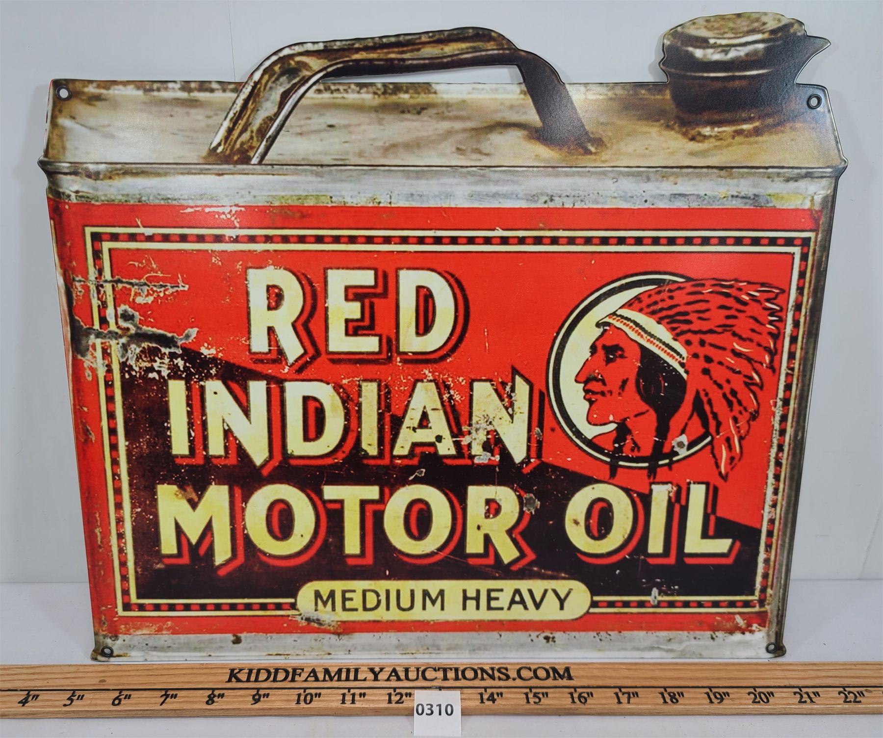 RED INDIAN MOTOR OIL REPRO SIGN