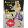 Image 1 : PAUSE FOR COKE COCA-COLA BOARD SIGN