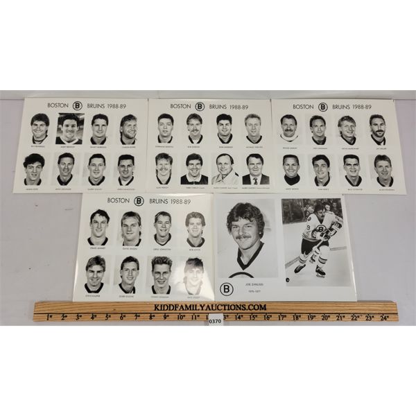 LOT OF 5 1988 1989 BOSTON BRUINS PLAYERS HEADSHOTS Kidd Family