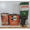 Image 4 : LOT OF 4 - CASTROL &  NUGOLD OIL TINS - A-PENN OIL & MOTO MASTER CLEANER & SOLVENT 
