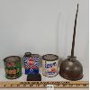 Image 2 : LOT OF 5 - BRASSO METAL POLISH, CAROUSEL ENAMEL & OILER, ETC. 