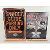 Image 1 : LOT OF 2 - HARLEY DAVIDSON PARKING SIGN & ORANGE COUNTY ANNIVERSARY SIGN