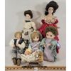 Image 1 : LOT OF 5 - PORCELAIN DOLLS