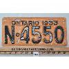 Image 1 : 1933 ONTARIO LICENSE PLATE