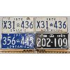 Image 1 : LOT OF 4 - 1963, 1971 - INCL PAIR OF 1970 ONTARIO LICENSE PLATES