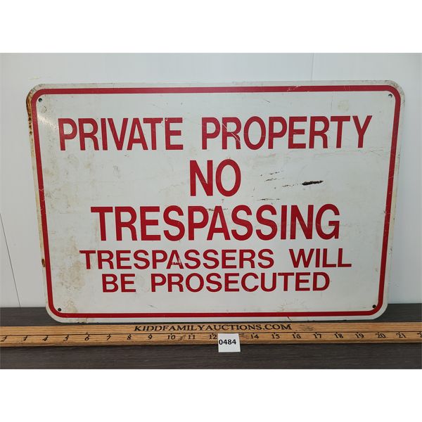 PRIVATE PROPERTY METAL SIGN 