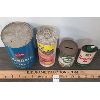 Image 3 : LOT OF 4 - KENDALL ONE QT MOTOR OIL - BP OUTBOARD OIL & HOUSEHOLD OIL CANS ETC