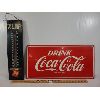 Image 1 : LOT OF 2 - 7UP THERMOMETER & DRINK COCA-COLA SIGN