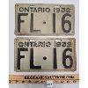 Image 1 : PAIR OF 1932 ONTARIO LICENSE PLATES