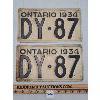 Image 1 : PAIR OF 1934 ONTARIO LICENSE PLATES