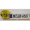 Image 1 : LOT OF 2 - A.B.C. TAXI SIGN & EUROPEAN LICENSE PLATE
