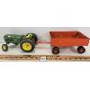 Image 1 : JOHN DEERE TRACTOR W/ ERTL TOW BEHIND TRAILER