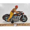Image 3 : MODERN TOYS - TIN ATOM TRICK MOTORCYCLIST - BATTERY OP 