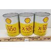 Image 2 : LOT OF 3 - SHELL X-100 MOTOR OIL CANS