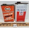 Image 1 : LOT OF 2 - GULF & DELCO BRAKE FLUID CANS