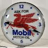 Image 1 : MOBIL MOTOR OIL - LIGHT UP CLOCK - MARKED PAM '61
