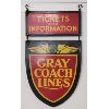 Image 2 : GRAY COACH LINES DSP SIGN - CIRCA 1940s (?)