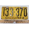 Image 1 : 1924 ONTARIO LICENSE PLATE