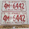 Image 1 : PAIR OF 1973 QUEBEC LICENSE PLATES