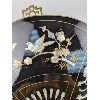 Image 5 : Beautiful Asian Black Fan with Mother of Pearl Inlay 12" x 13.5"
