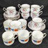 Image 1 : Set of 6 Aynsley 'Famile Rose' Cups and 6 Royal Albert 'Petite Point' Cups & Saucers