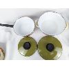 Image 2 : Set of 5 Vintage Enamel Ware Made in Austria - Harvest Colors