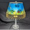 Image 1 : Vintage Rotating Aquarium Lamp with Fringed Shade