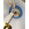 Image 3 : Vintage Rotating Aquarium Lamp with Fringed Shade