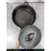 Image 3 : Set of 3 Cast Iron Pots & Pans with Wooden Handles