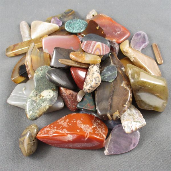 Lot of Mixed Polished Gemstones - 228 grams