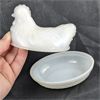 Image 2 : Vintage Milk Glass Hen on Nest Trinket Dish 