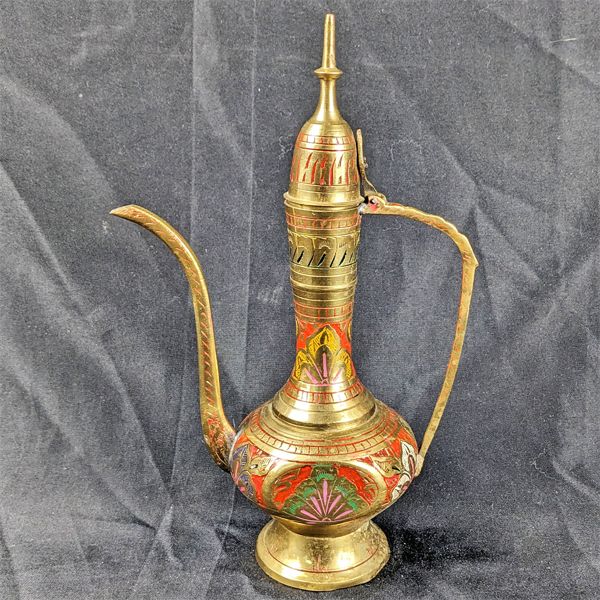 Ornate Brass Aftaba Water Vessel 