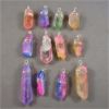 Image 2 : Lot of 12 Aura Quartz Crystal Point Pendants