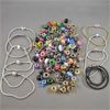 Image 1 : Lot of Pandora Style Large Hole Beads & 9 Bracelets