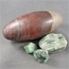 Image 2 : Lot of Raw Emerald & Polished Shiva Lingam 