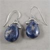 Image 2 : Sodalite Gemstone Necklace 26" & Earrings Set