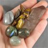 Image 1 : Lot of Polished Labradorite, Tiger Eye & Raw Smoky Quartz Specimens 