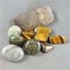 Image 2 : Lot of Polished Labradorite, Tiger Eye & Raw Smoky Quartz Specimens 