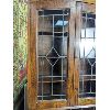 Image 2 : Antique Bureau Bookcase with Leaded Glass Windows