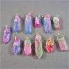 Image 1 : Lot of 12 Aura Quartz Crystal Point Pendants